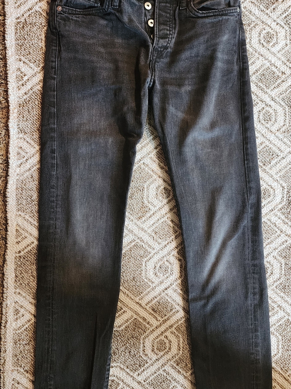 Slim Straight Men's Jeans in Washed Black